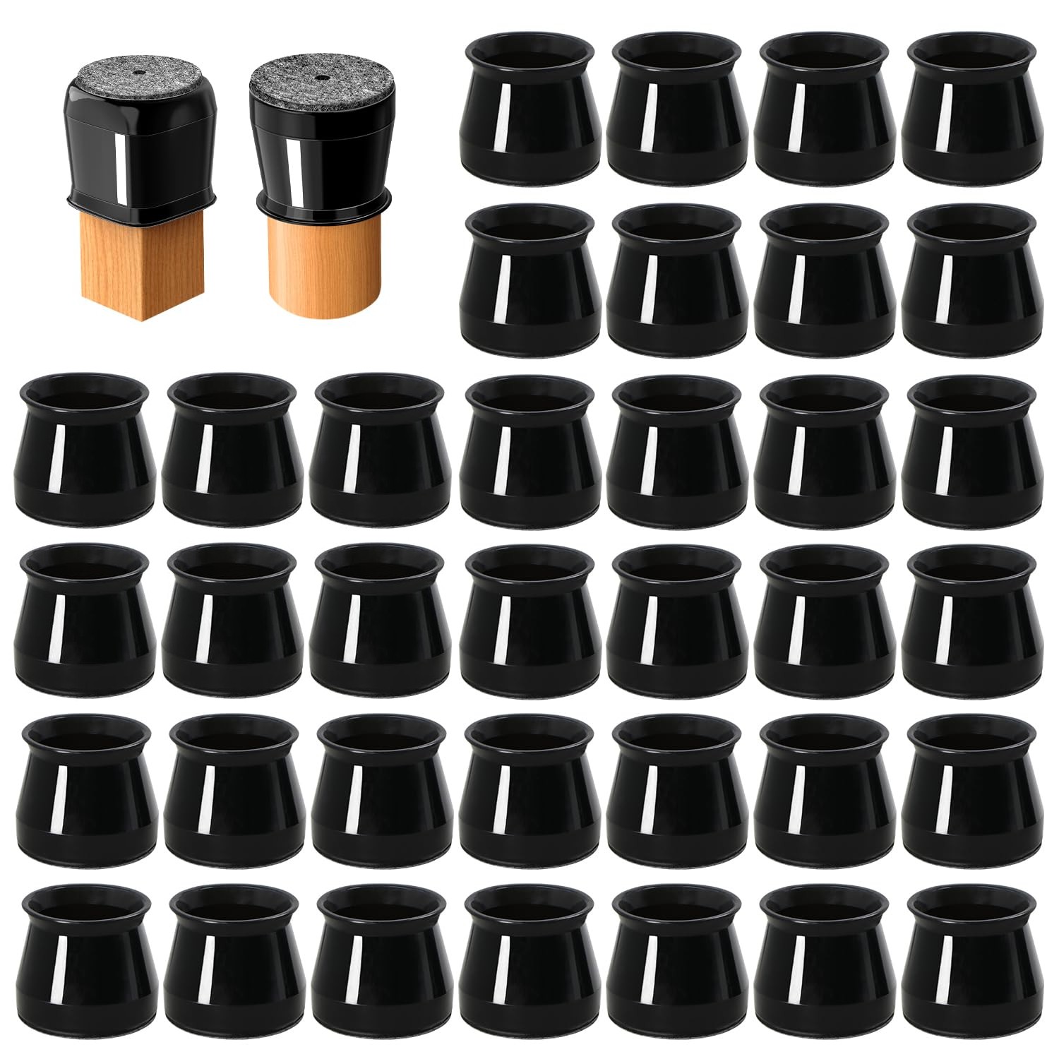 Furniture Foot Pad - 16 ชิ้นเก้าอี้ขาสําหรับพื้นไม้เนื้อแข็ง, เก้าอี้ซิลิโคน Caps ครอบคลุมเฟอร์นิเจอร์ Pads