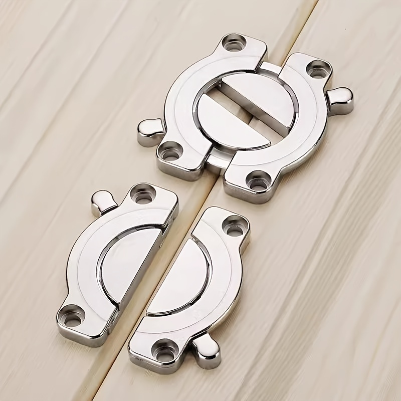 Furniture Interlocking Hardware - ตัวเชื่อมต่อหน้าโต๊ะแบบหนา หัวเข็มขัดแบบกลมสำหรับยึดติดกัน ตัวล็อคสำหรับโต๊ะประชุม อุปกรณ์ยึดแผ่นไม้ DIY อุปกรณ์ฮาร์ดแวร์สำหรับเฟอร์นิเจอร์