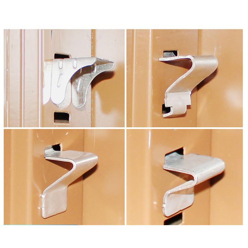Shelf Peg Support - คลิปหนีบชั้นวางของโลหะแบบหนา 10 ชิ้น ทนทาน ใช้สำหรับตู้เอกสาร ปรับระดับได้