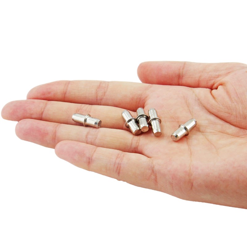 Shelf Peg Support - หมุดรองรับชั้นวางของ 43 ชิ้น ทำจากวัสดุเหล็ก เหมาะสำหรับรองรับชั้นวางของในตู้เสื้อผ้าและชั้นวางของในตู้ ดีไซน์กะทัดรัด
