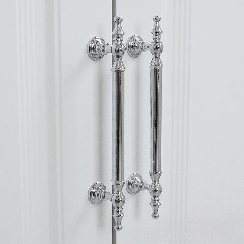Furniture Hardware High End - ฝรั่งเศส Bright Silver ตู้จับ Creative ยุโรปลิ้นชัก