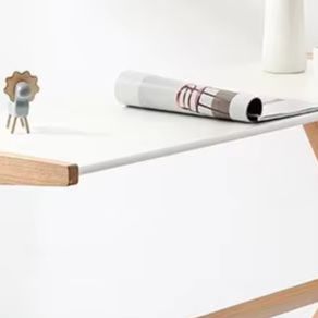 Japanese Furniture Hardware - โต๊ะทำงานไม้เนื้อแข็งสไตล์นอร์ดิก โต๊ะอพาร์ทเมนต์ขนาดเล็กทันสมัยเรียบง่าย โต๊ะเรียนติดผนังสไตล์มินิมอลแบบญี่ปุ่น โต๊ะยาว
