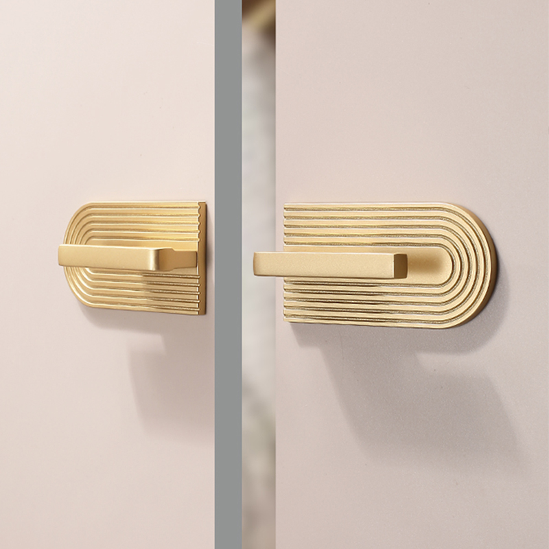 Furniture Hardware High End - มือจับประตูตู้ทองโมเดิร์นเรียบง่ายตู้เสื้อผ้าประตูลิ้นชักหรูหราเฟอร์นิเจอร์ระดับไฮเอนด์มือจับฝรั่งเศสห้องครัวลิ้นชัก