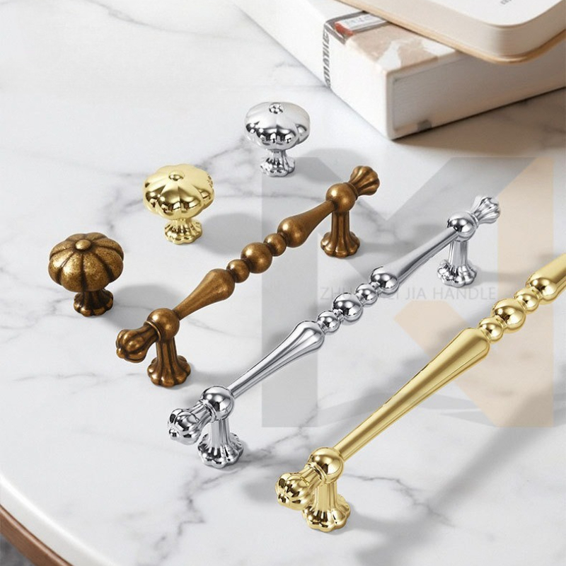 Furniture Hardware High End - มือจับตู้เสื้อผ้าสไตล์หรูหรา มือจับตู้คุณภาพสูง มือจับลิ้นชักแบบฝรั่งเศสที่มีเอกลักษณ์เฉพาะตัว มือจับตู้ไวน์สไตล์โบราณที่สร้างสรรค์