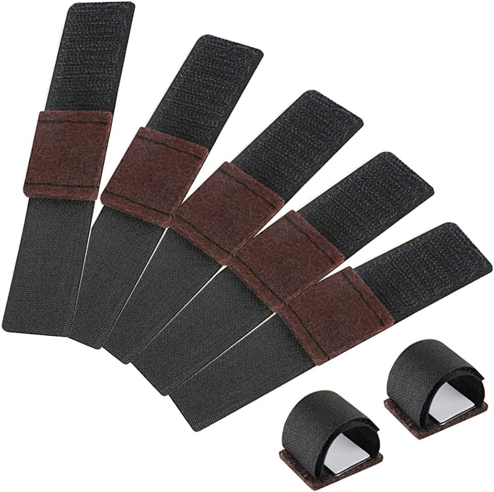 Furniture Foot Pad - แผ่นรองเฟอร์นิเจอร์แบบพันรอบ 10 ชิ้น พร้อมแถบตีนตุ๊กแก ป้องกันการลื่น ป้องกันพื้น