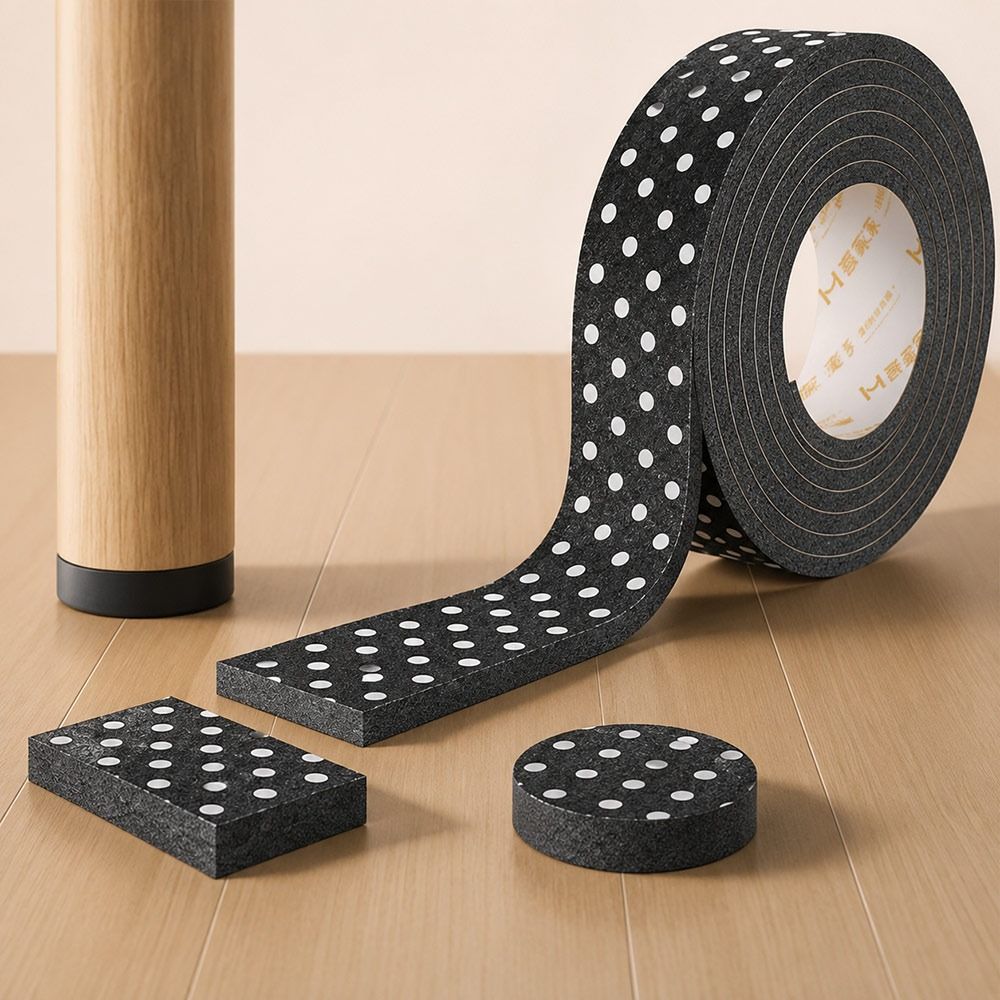 Furniture Foot Pad - แผ่นรองขาเก้าอี้แบบมีกาวในตัว แผ่นรองเฟอร์นิเจอร์กันลื่น ทนต่อการสึกหรอ ลดเสียงรบกวน ตัวป้องกันเฟอร์นิเจอร์แบบตัดได้ ใช้ในสำนักงาน