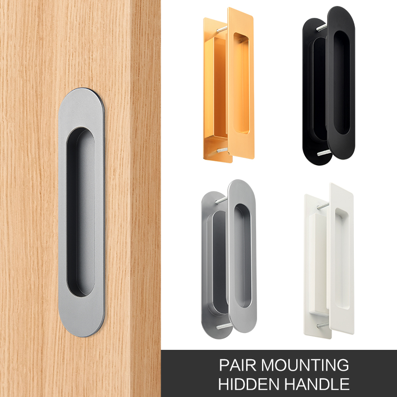 Z. A. Furniture - มือจับแบบฝังสำหรับประตูบานเลื่อนแบบซ่อน มือจับแบบซ่อนสำหรับประตูตู้เสื้อผ้าบานเลื่อน