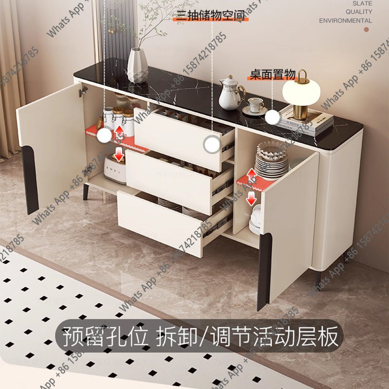 Z. A. Furniture - ตู้เก็บของห้องนั่งเล่นสไตล์โมเดิร์น นอร์ดิก ประหยัดพื้นที่ หรูหรา สวยงาม ตู้โชว์