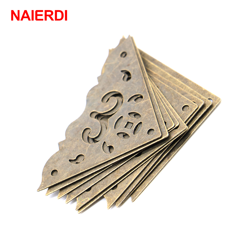 Furniture Hardware Antique - 30PCS NAIERDI เครื่องประดับกล่องป้องกันมุม Bronze ตกแต่งมุมหนังสือโบราณกรอบอุปกรณ์เสริมฮาร์ดแวร์เฟอร์นิเจอร์