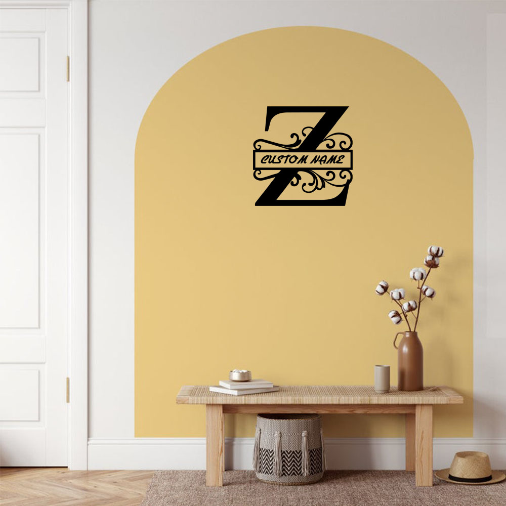 Z. A. Furniture - 1PC ตัวอักษรสีสันสดใส Z ปรับแต่งข้อความได้สติกเกอร์ติดผนังอุปกรณ์ตกแต่งบ้านตกแต่งห้องนอนสติ๊กเกอร์ติดผนัง