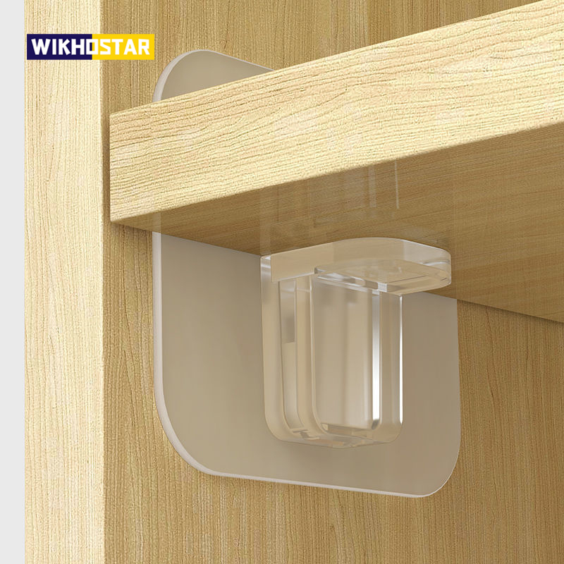Shelf Peg Support - WIKHOSTAR 4/10pcs กาวชั้นวางสนับสนุนหมุดตู้เสื้อผ้าตู้ชั้นวางคลิปแขวนผนังสําหรับห้องครัวอุปกรณ์ห้องน้ํา