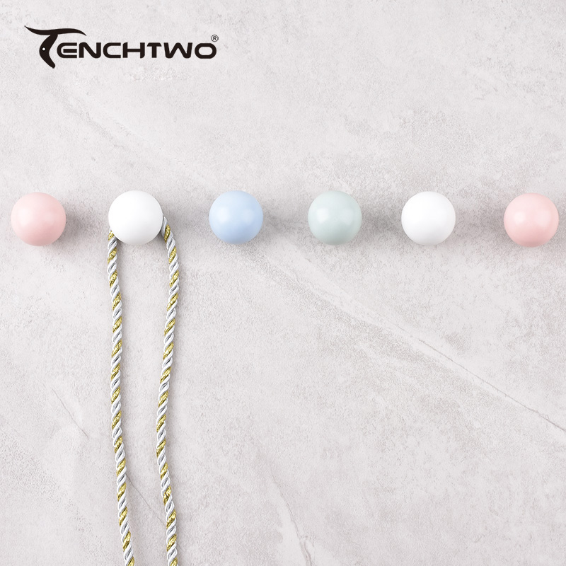 ตะขอเซรามิกทรงกลมตะขอแขวนเสื้อ - Furniture Hardware Parts บทวิจารณ์และราคา