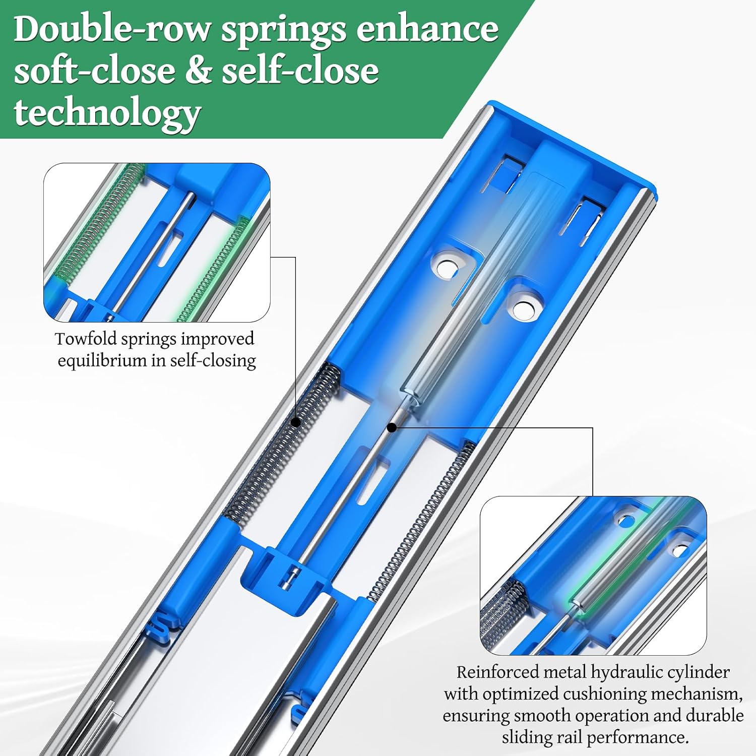 รางลิ้นชักแบบลูกปืนปิดนุ่มนวลข - Drawer Slide Pair บทวิจารณ์และราคา