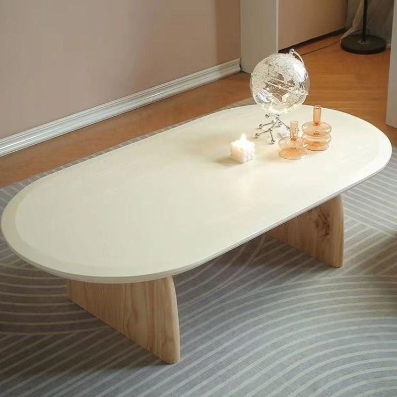โต๊ะกาแฟไม้เนื้อแข็งสีครีมขนาด - Japanese Furniture Hardware บทวิจารณ์และราคา