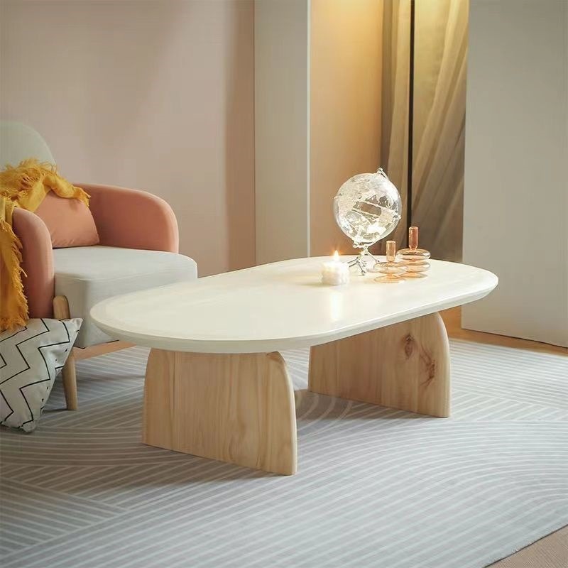 โต๊ะกาแฟไม้เนื้อแข็งสีครีมขนาด - Japanese Furniture Hardware บทวิจารณ์และราคา