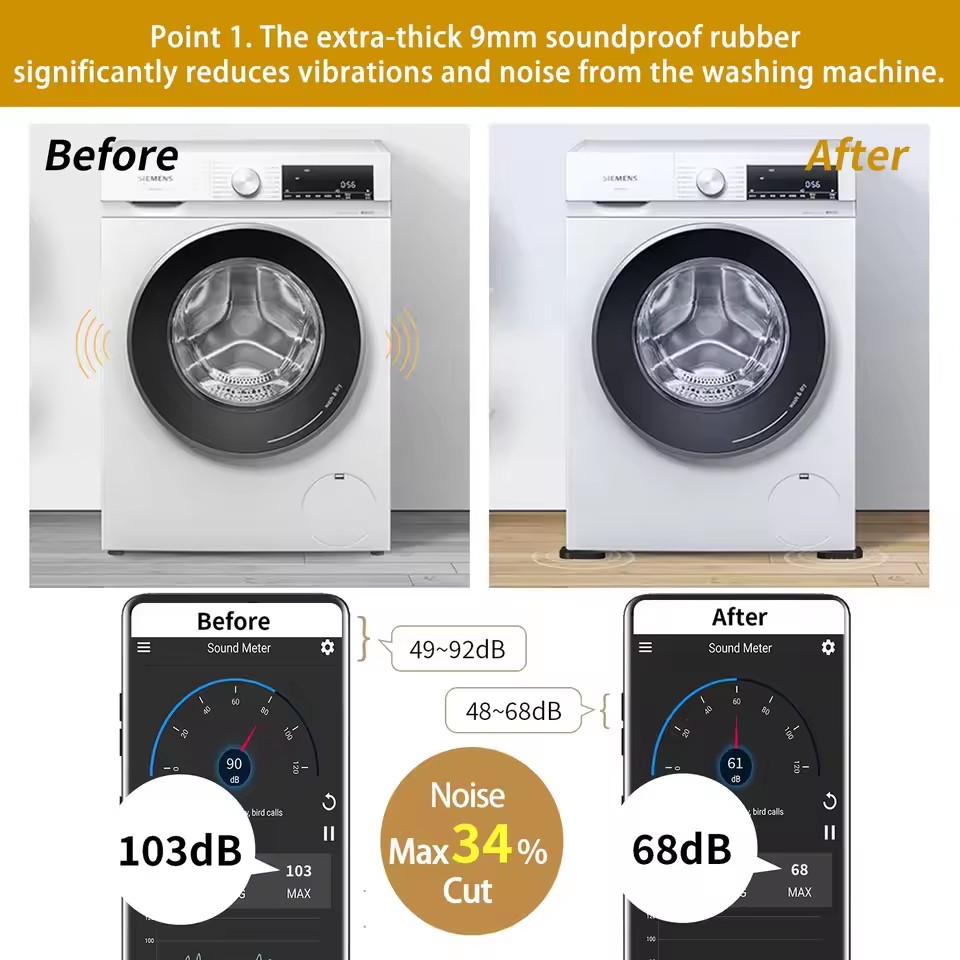 แผ่นรองกันสั่นสะเทือน 4 ชิ้น ส - Furniture Foot Pad บทวิจารณ์และราคา