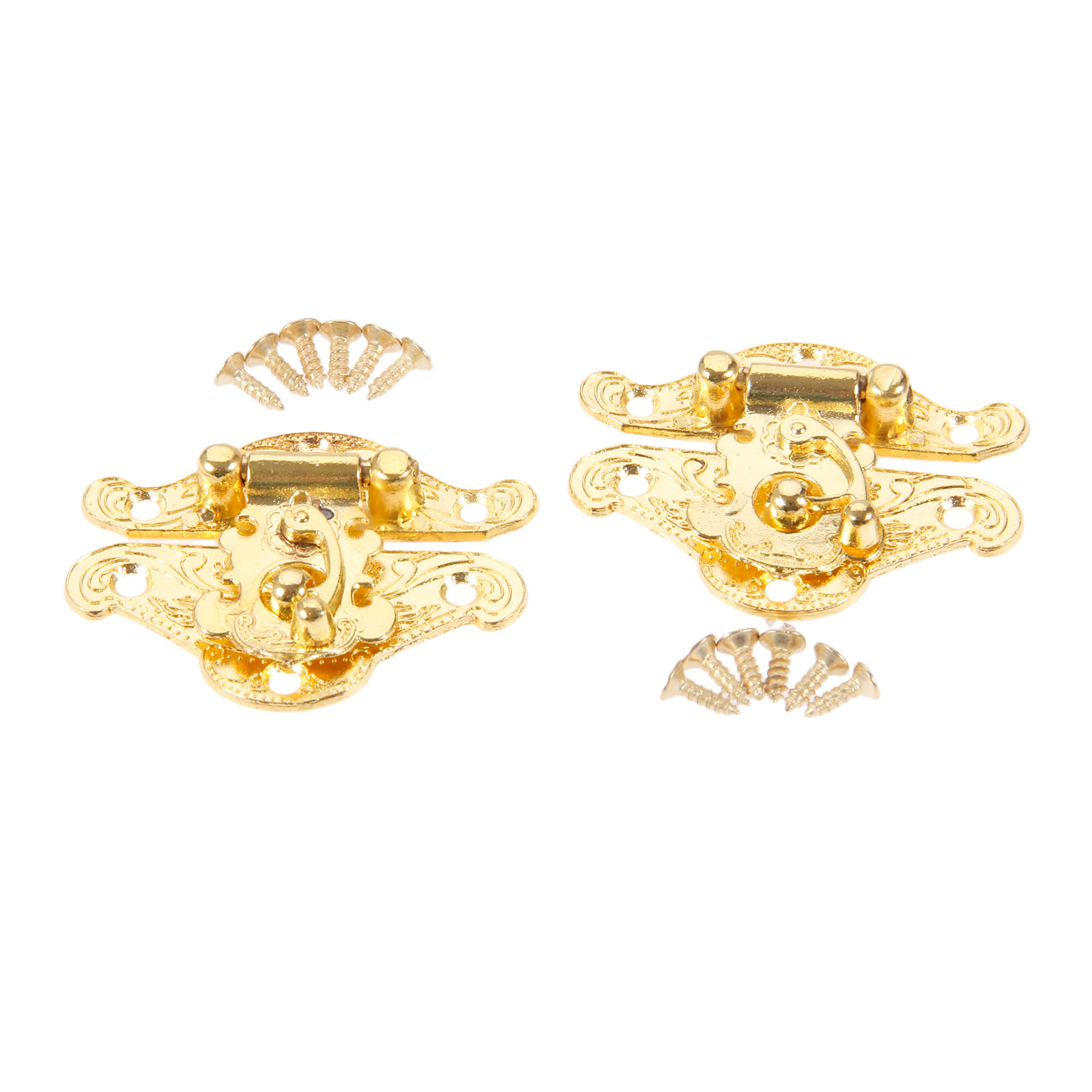 DRELD 2Pcs ทองโบราณกล่อง Latch - Furniture Hardware Antique บทวิจารณ์และราคา