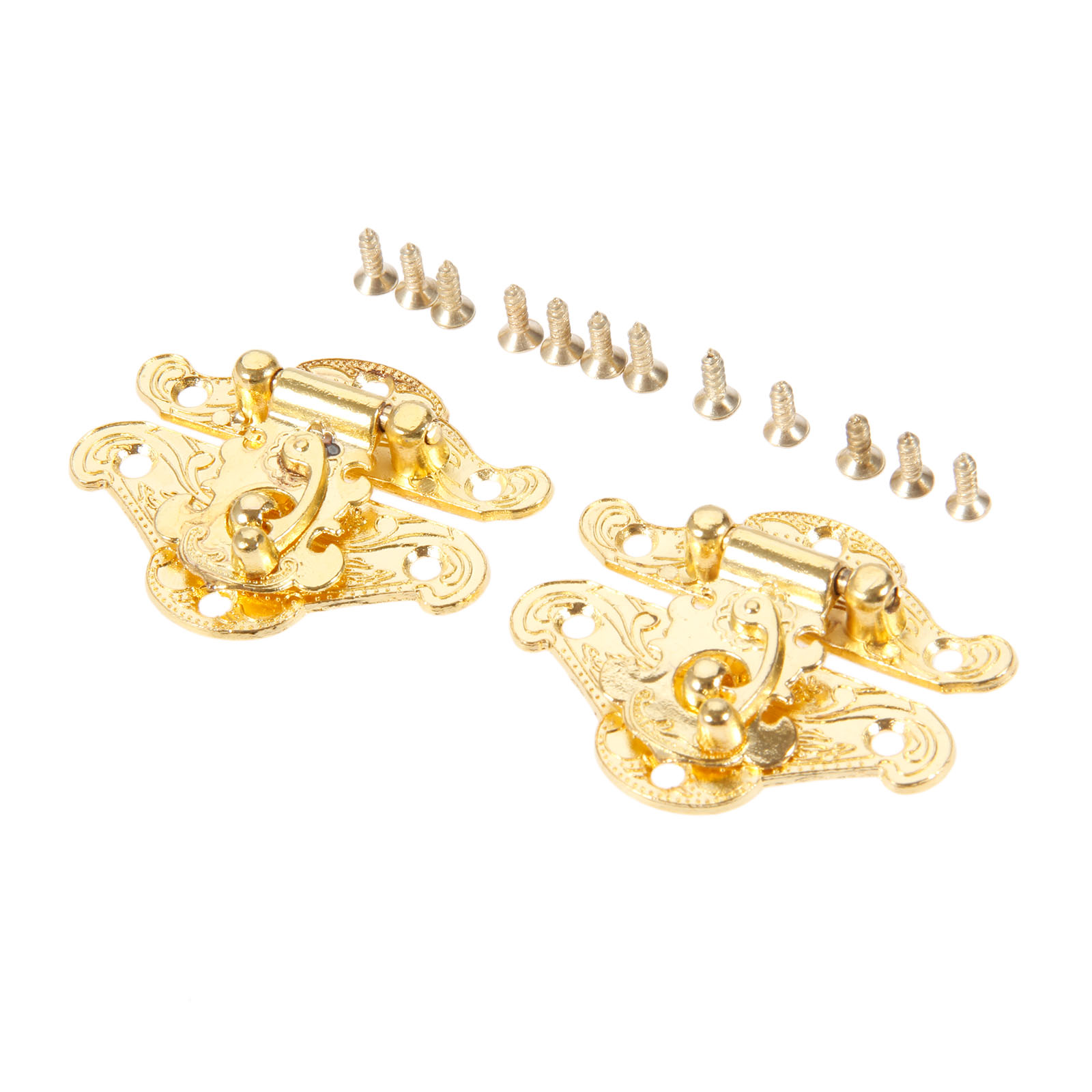 DRELD 2Pcs ทองโบราณกล่อง Latch - Furniture Hardware Antique บทวิจารณ์และราคา