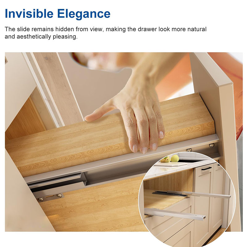 รางลิ้นชักแบบกดเพื่อเปิด 1 คู่ - Drawer Slide Pair บทวิจารณ์และราคา
