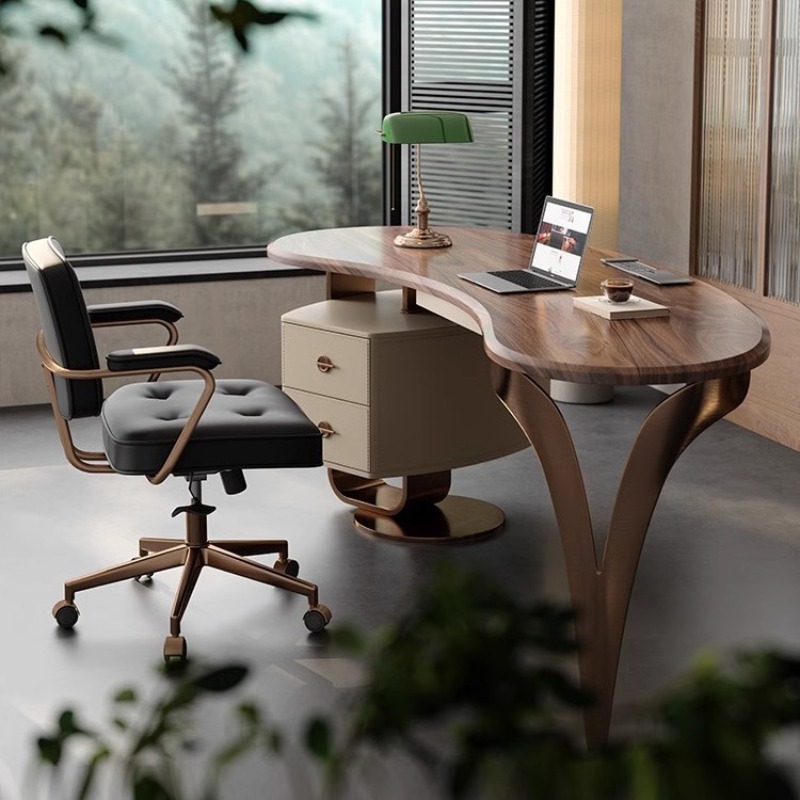 โต๊ะทำงานไม้วอลนัทแท้ สไตล์โมเ - Furniture Hardware High End บทวิจารณ์และราคา