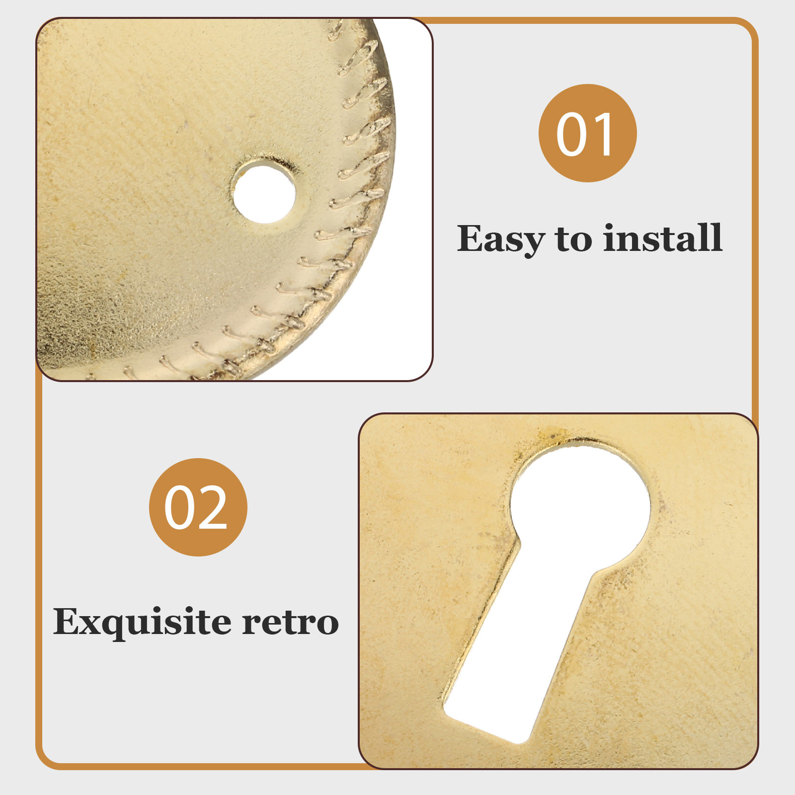 ฝาครอบรูกุญแจรูปวงรีสไตล์วินเท - Furniture Hardware Parts บทวิจารณ์และราคา