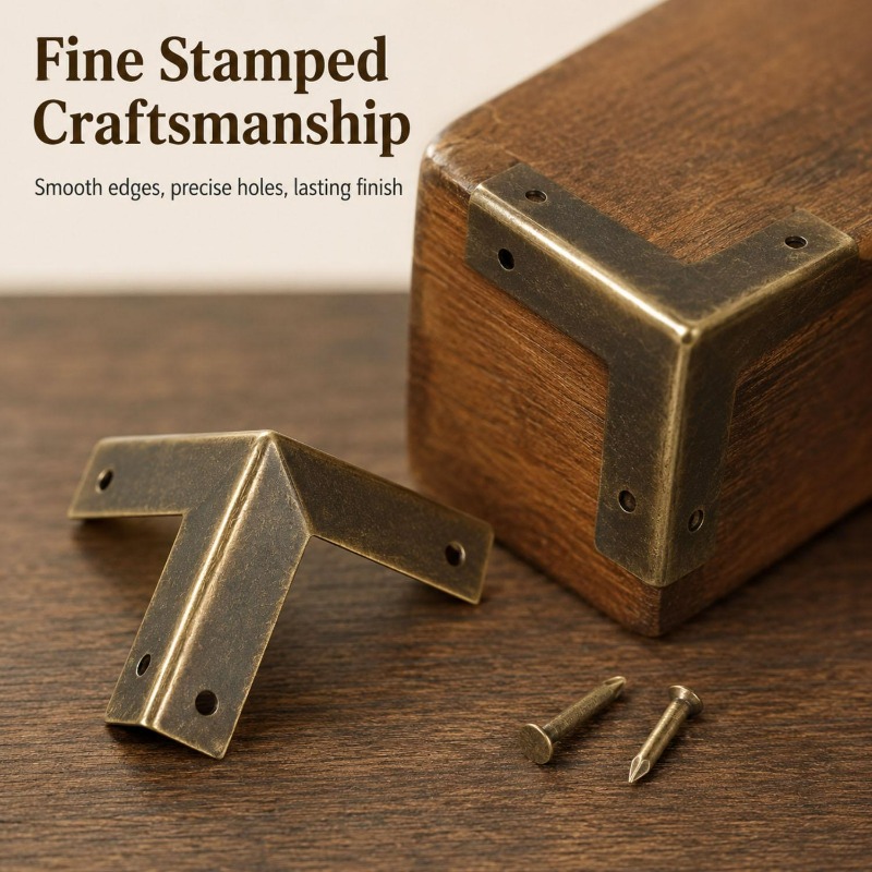 ชุดอุปกรณ์ป้องกันมุมกล่องเหล็ก - Furniture Hardware Antique บทวิจารณ์และราคา