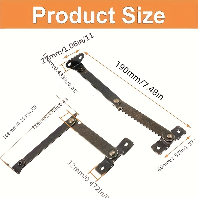 บานพับรองรับฝาพับสีบรอนซ์โบราณ - Furniture Hardware Antique บทวิจารณ์และราคา