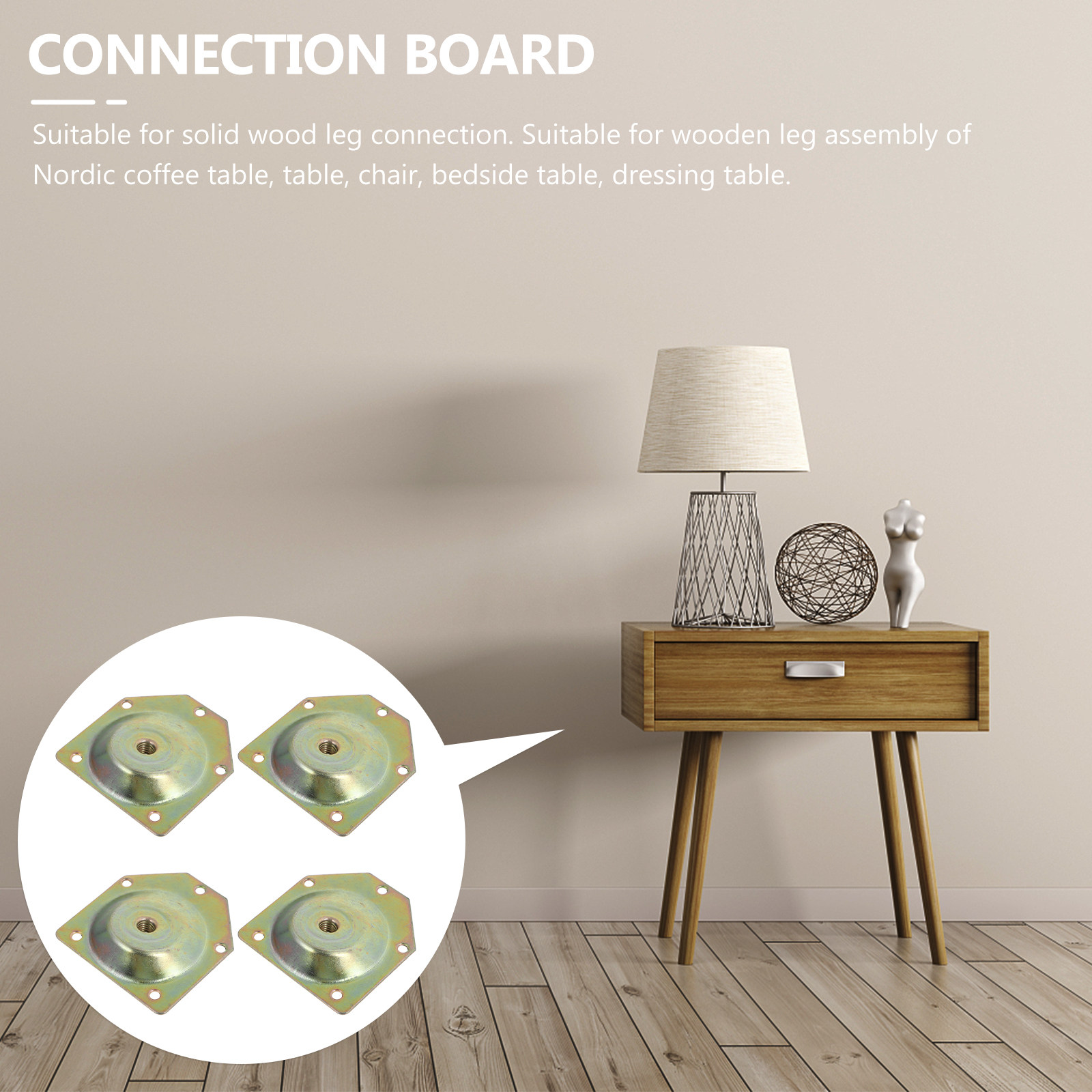 ชุดน็อต 4 ชิ้น แผ่นยึดมุมเอียง - Furniture Leg Set บทวิจารณ์และราคา