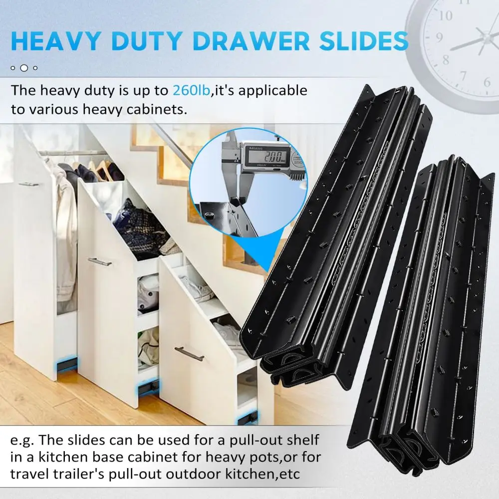 รางลิ้นชักแบบติดตั้งใต้ลิ้นชัก - Drawer Slide Pair บทวิจารณ์และราคา