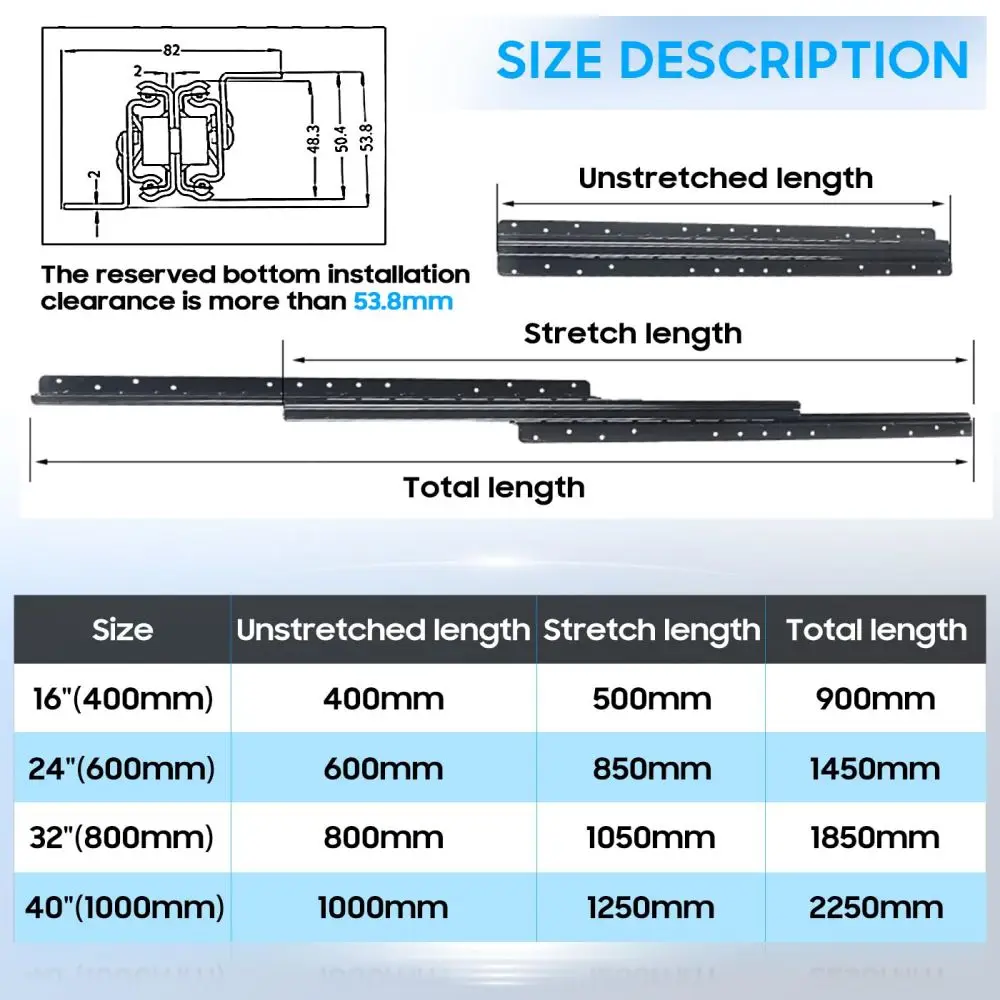 รางลิ้นชักแบบติดตั้งใต้ลิ้นชัก - Drawer Slide Pair บทวิจารณ์และราคา