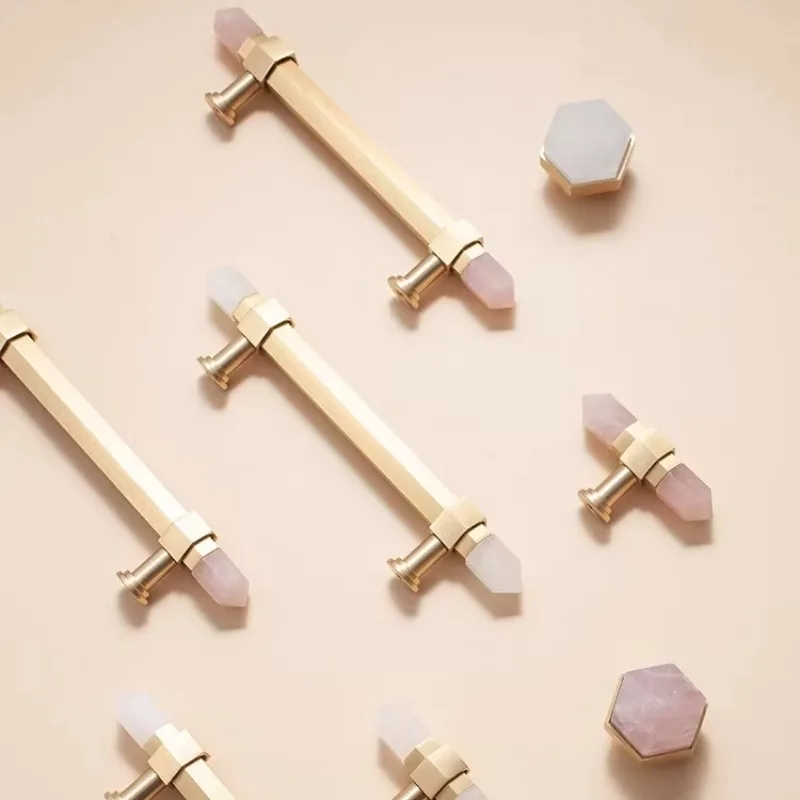 มือจับคริสตัลธรรมชาติทรงหกเหลี - Furniture Hardware High End บทวิจารณ์และราคา