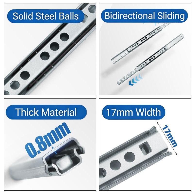 รางลิ้นชักแบบเลื่อนเรียบ 2 ชุด - Drawer Slide Pair บทวิจารณ์และราคา