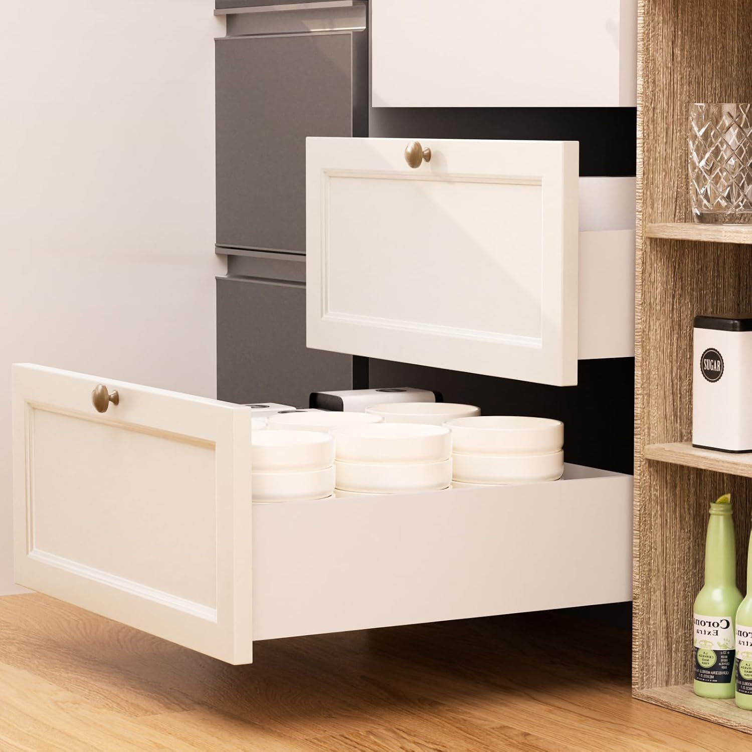 รางลิ้นชักแบบซ่อนใต้เคาน์เตอร์ - Drawer Slide Pair บทวิจารณ์และราคา