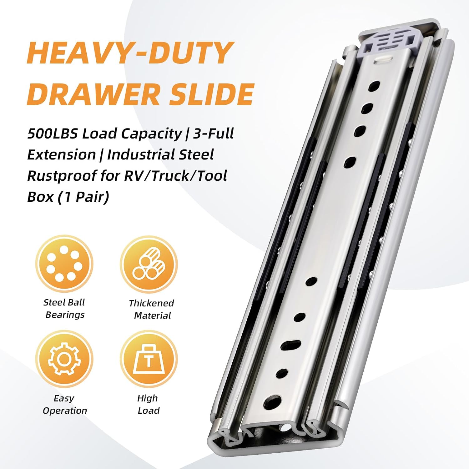 รางลิ้นชักแบบติดตั้งด้านข้างขน - Drawer Slide Pair บทวิจารณ์และราคา