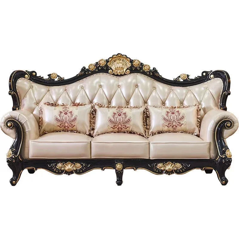Z โซฟาสไตล์ฝรั่งเศสหรูหราหนังย - Z. A. Furniture บทวิจารณ์และราคา