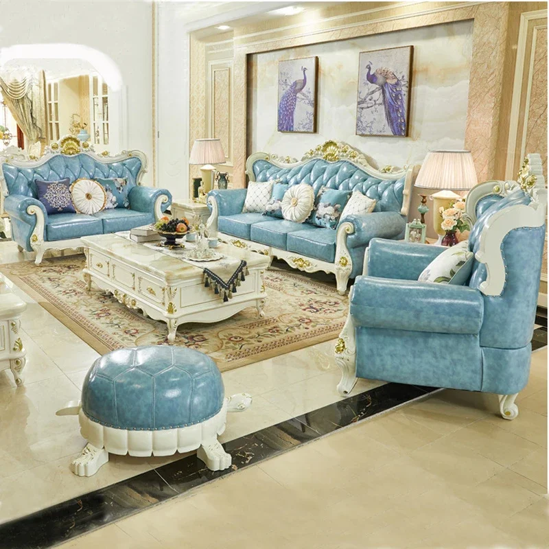 Z โซฟาสไตล์ฝรั่งเศสหรูหราหนังย - Z. A. Furniture บทวิจารณ์และราคา