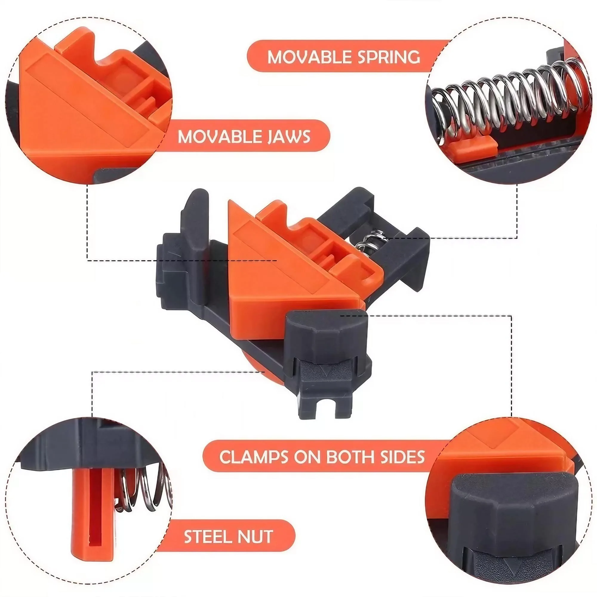 ตัวหนีบมุมฉาก 90 องศา พรีเมียม - Furniture Hardware บทวิจารณ์และราคา