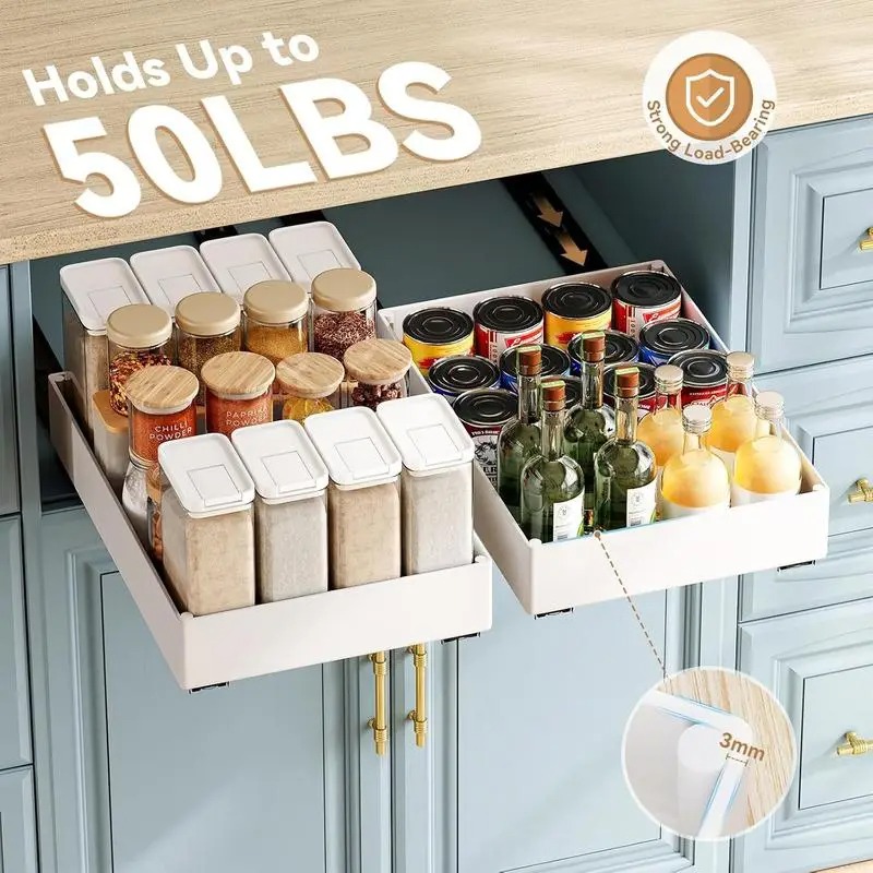 ชั้นวางของในครัวแบบดึงออกได้ 1 - Drawer Slide Pair บทวิจารณ์และราคา