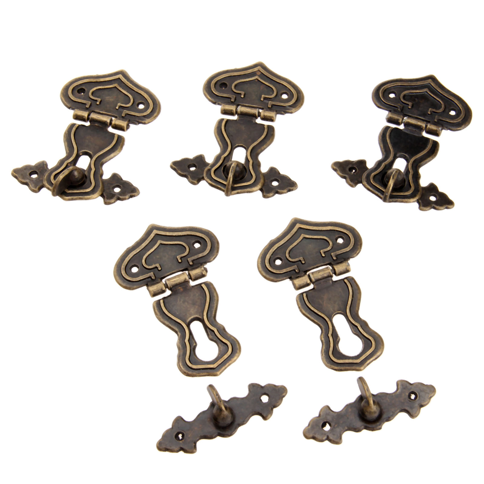 5Pcs 63X47มม.โบราณล็อคโลหะตกแต - Furniture Hardware Antique บทวิจารณ์และราคา