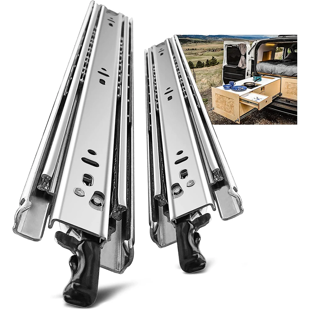 รางลิ้นชักแบบลูกปืน รับน้ำหนัก - Drawer Slide Pair บทวิจารณ์และราคา
