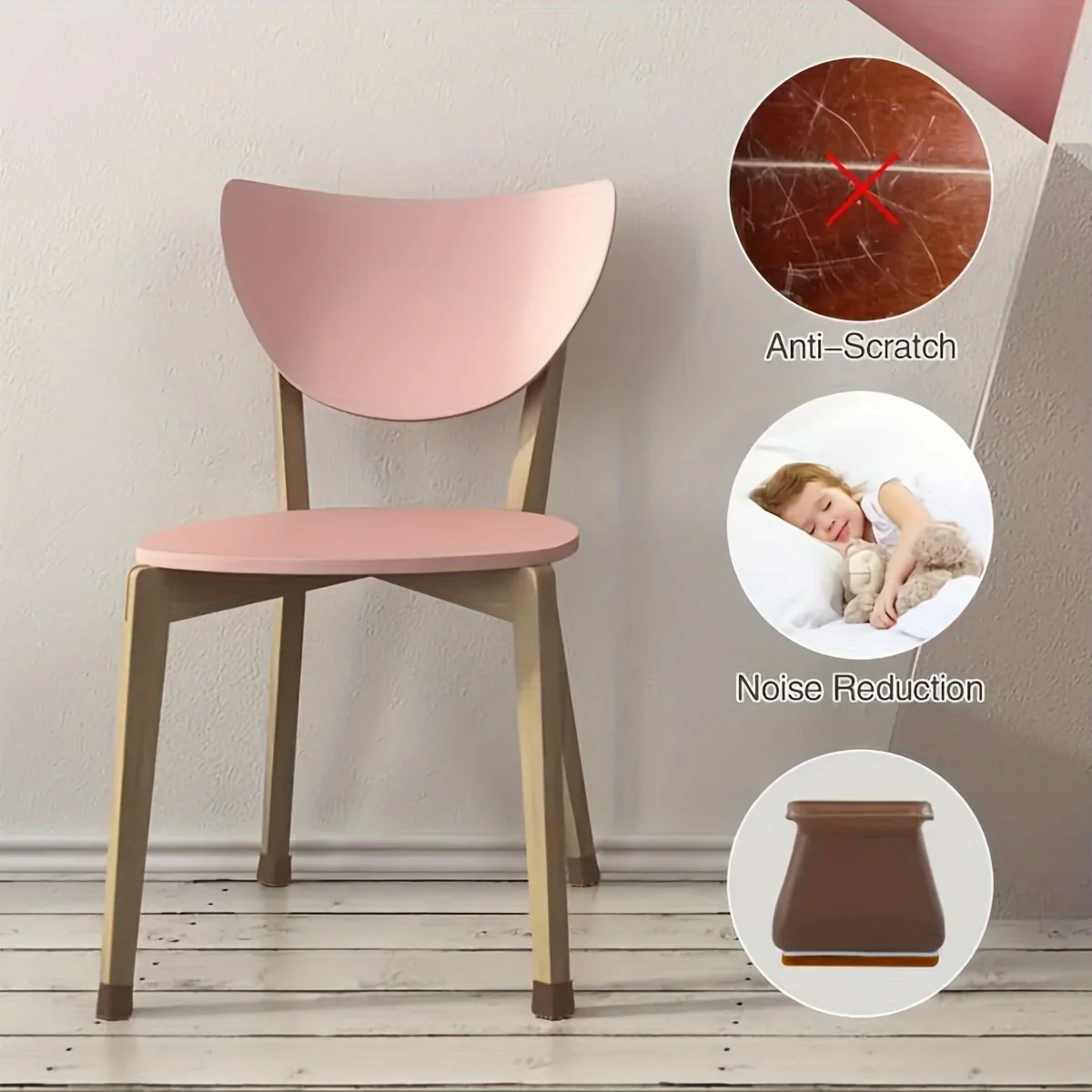 แผ่นรองขาเก้าอี้ซิลิโคนแบบสี่เ - Furniture Foot Pad บทวิจารณ์และราคา