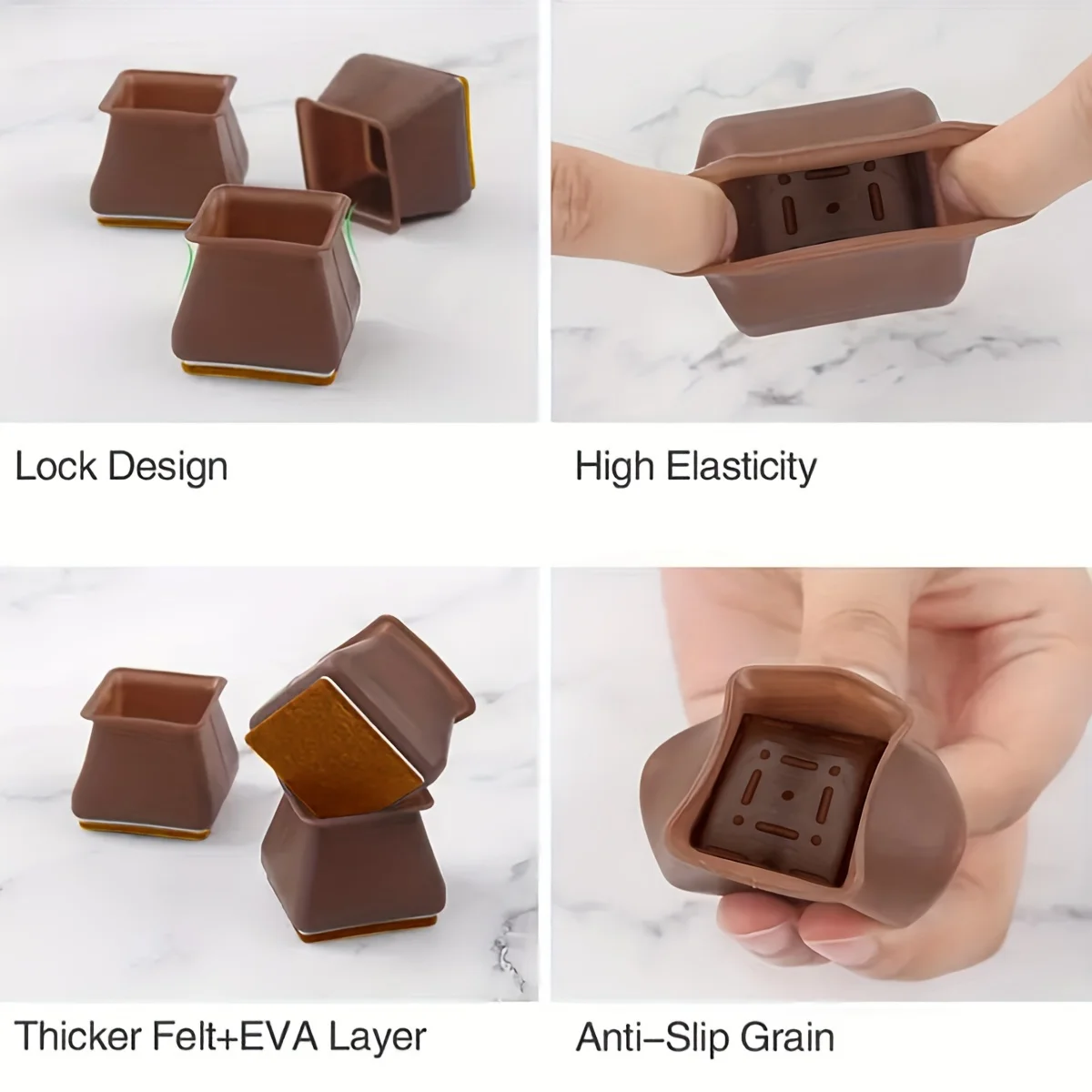 แผ่นรองขาเก้าอี้ซิลิโคนแบบสี่เ - Furniture Foot Pad บทวิจารณ์และราคา